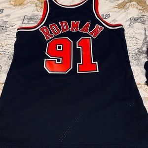 Large Men’s Rodman Bulls Jersey